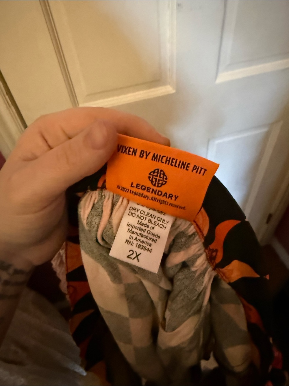 Vixen by Micheline Pitt Trick R Treat Halloween Harlequin Skater Skirt Size 2XL - Picture 5 of 5